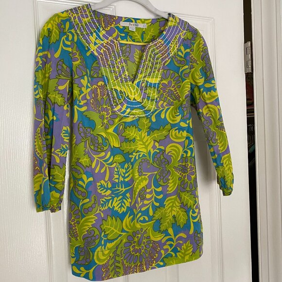 Boden Embroidered Split Neck Tunic - US 2 - Picture 1 of 11
